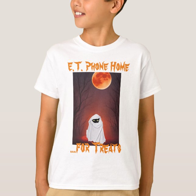 ET Mobil Home Funny Halloween-barn T Shirt (Framsida)