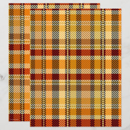ET Plaid Scrapbookpapper 2-Sidig Sida