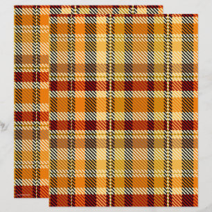 ET Plaid Scrapbookpapper 2-Sidig Sida