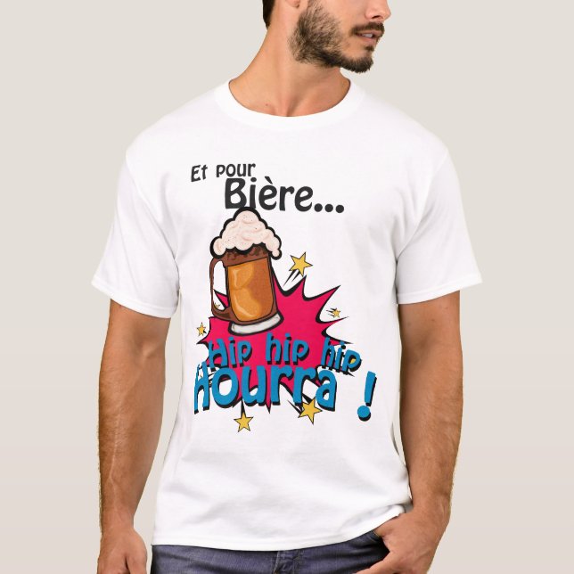 et pour bierre hip hourra alcool humour expression t shirt (Framsida)