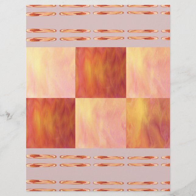 ET Sunset Tiles Scrapbook Papper 2-Sidig Sida (Framsida)