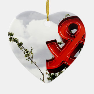 Et-tecken Julgransprydnad Keramik