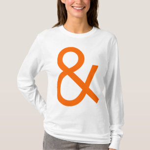 Et-tecken - orange på ljust t shirt
