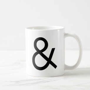 Et-tecken - svart kaffemugg