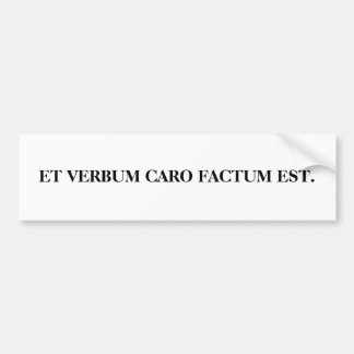 Et Verbum carofactum Est. Bildekal