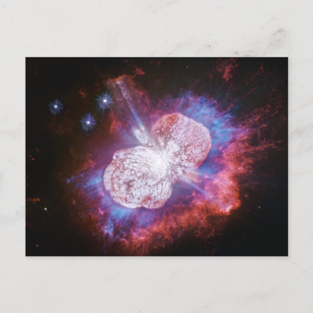 Eta Carinae Binary Star System Fireworks Vykort (Framsida)