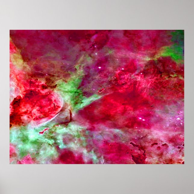 Eta Carinae Nebula Enhanced Red Value Poster (Framsidan)