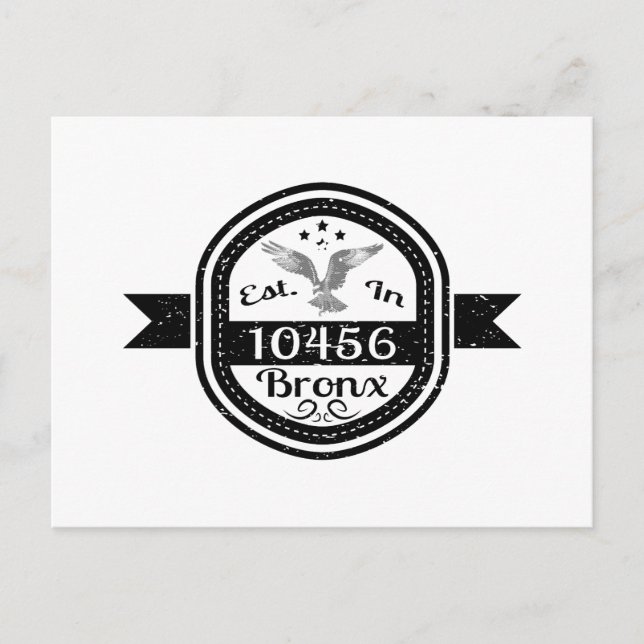 Etablerad 10456 Bronx Vykort (Framsida)