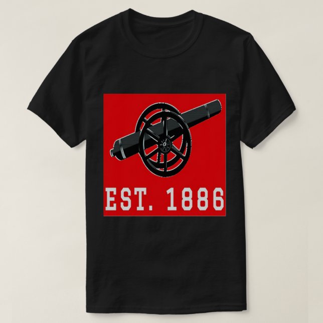 Etablerad 1886 röd t shirt (Design framsida)