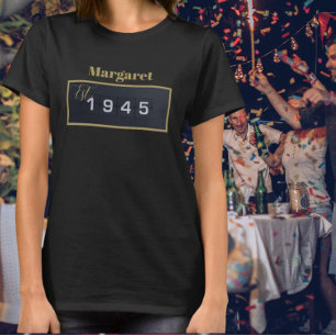 Etablerad 1945 Anpassat namn 80:e födelsedagen T-S T Shirt