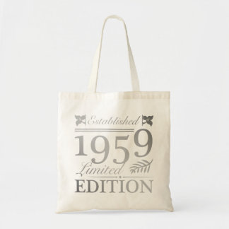 Etablerad 1959 60:e födelsedagen tygkasse