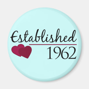 Etablerad 1962 magnet