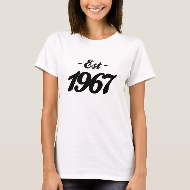 etablerad 1967 - födelsedag tee shirt (Framsida)