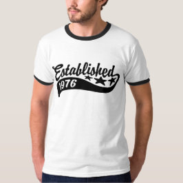 Etablerad 1976 tee shirt