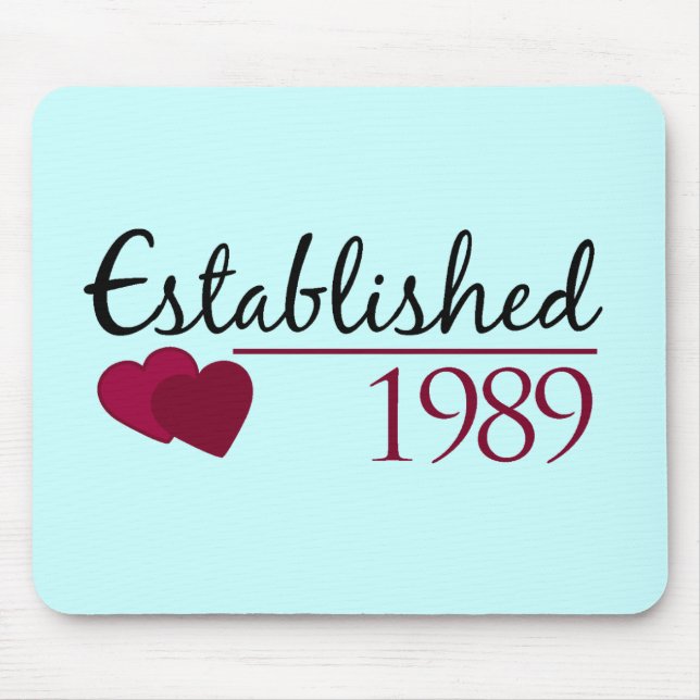 Etablerad 1989 musmatta (Framsidan)