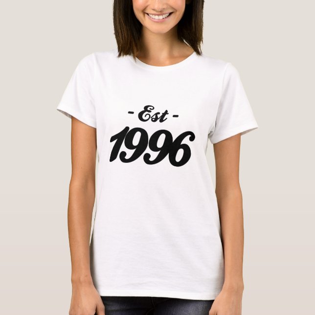 etablerad 1996 - födelsedag tee shirt (Framsida)