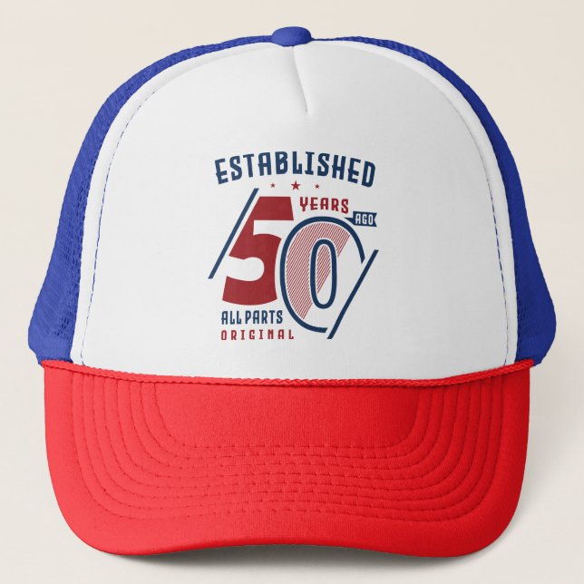 Etablerad för 50 år sedan | Födelsedag Gift Idea I Keps (Framsida)