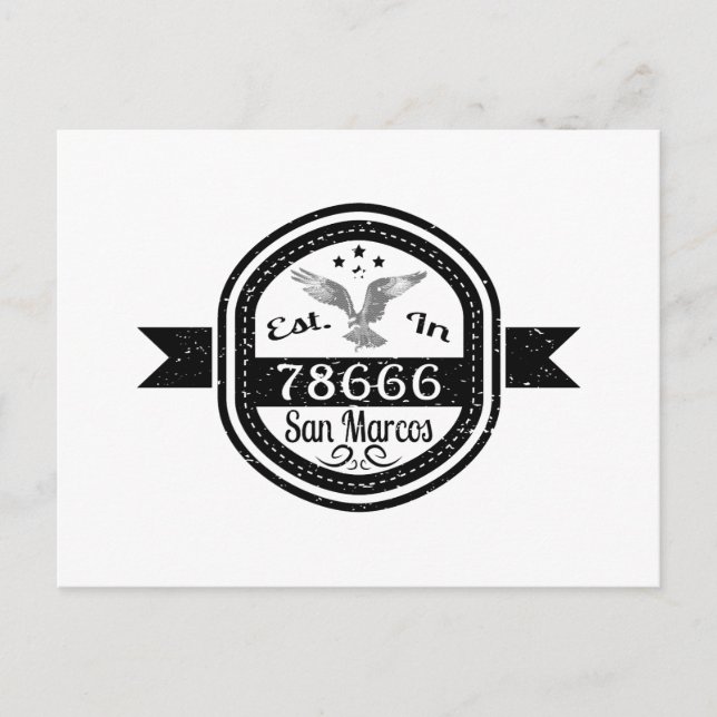 Etablerad i 78666 San Marcos Vykort (Framsida)