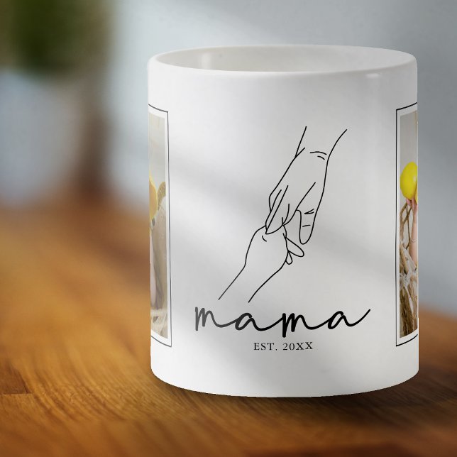 Etablerad Mamma 2 Foto Kaffemugg (Skapare uppladdad)