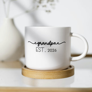 Etablerad Ny Farfar Est datum Typografi  Kaffemugg