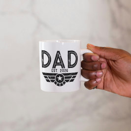 Etablerad Pappa Ny Fader Est År Aviation Mugg