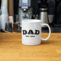 Etablerad Pappa Ny Fader Est År Typografi