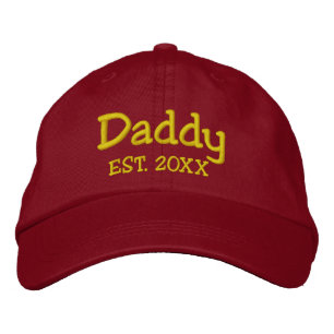 Etablerad Pappa Personlig Black Broderad Keps