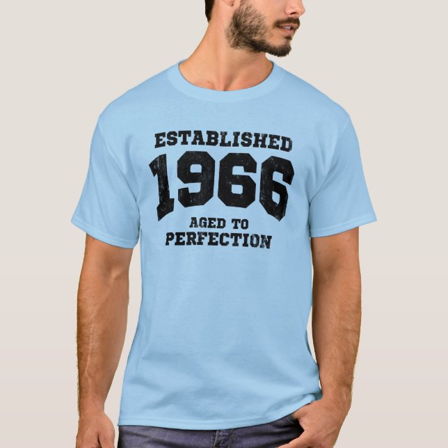 Etablerade 1966 som åldras till perfektion t shirt (Framsida)