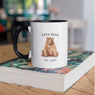 Etablerat år Vattenfärg Pappa Bear Mugg
