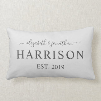 Etablerat ljust för modernt namn och för år - lumbarkudde