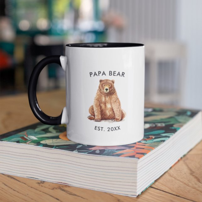 Etableringsår | Vattenfärg Papa Björn Mugg (Skapare uppladdad)