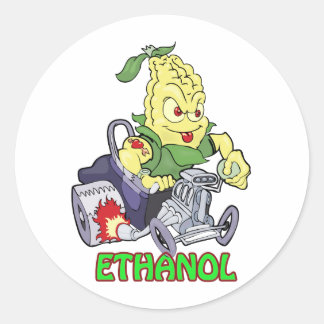 Etanol Hot rod Runt Klistermärke
