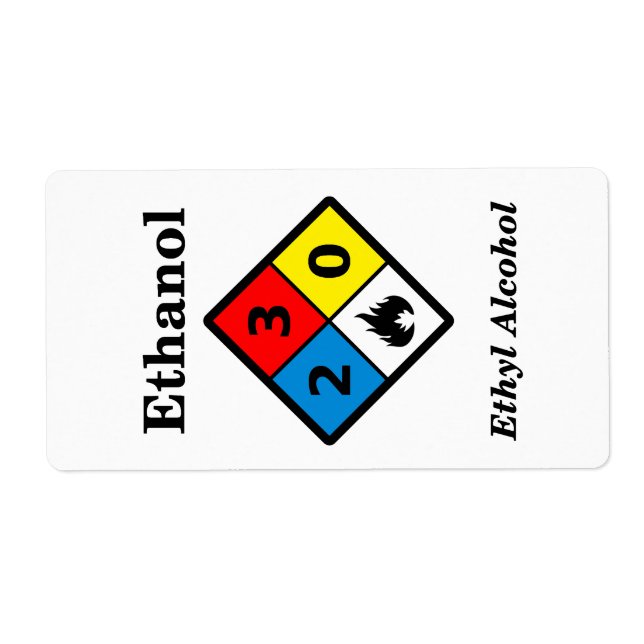 Etanol MSDS-etikett Fraktsedel (Framsidan)