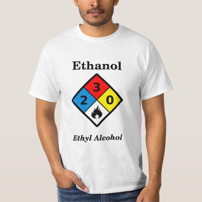 Etanol MSDS-etikett T Shirt (Framsida)