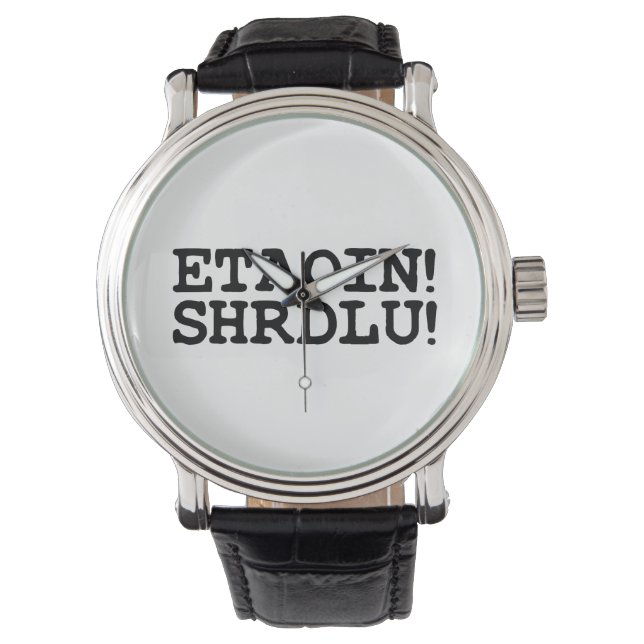 ETAOIN! SHRDLU! ARMBANDSUR (Framsida)