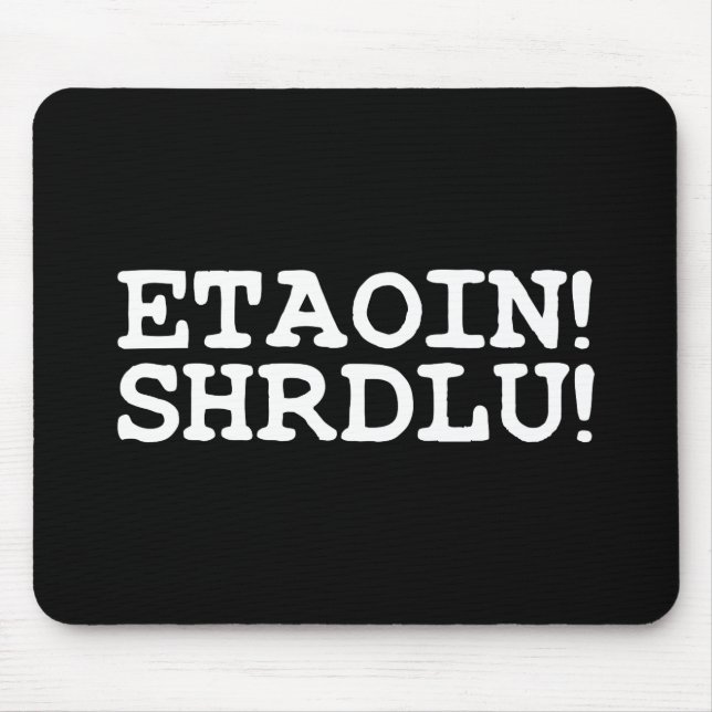 ETAOIN! SHRDLU! MUSMATTA (Framsidan)