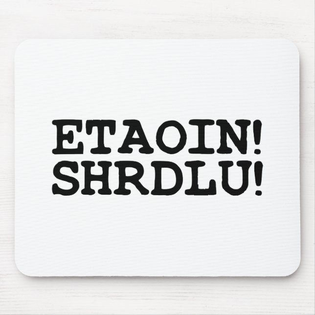 ETAOIN! SHRDLU! MUSMATTA (Framsidan)
