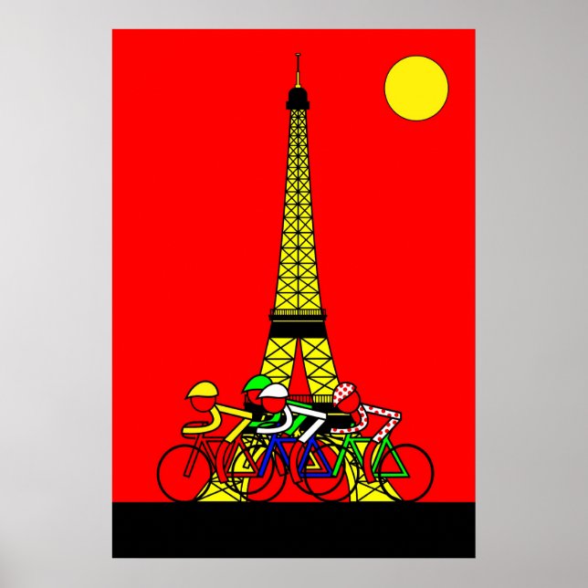 Etapp 21 - Eiffel Torn i Gult Poster (Framsidan)