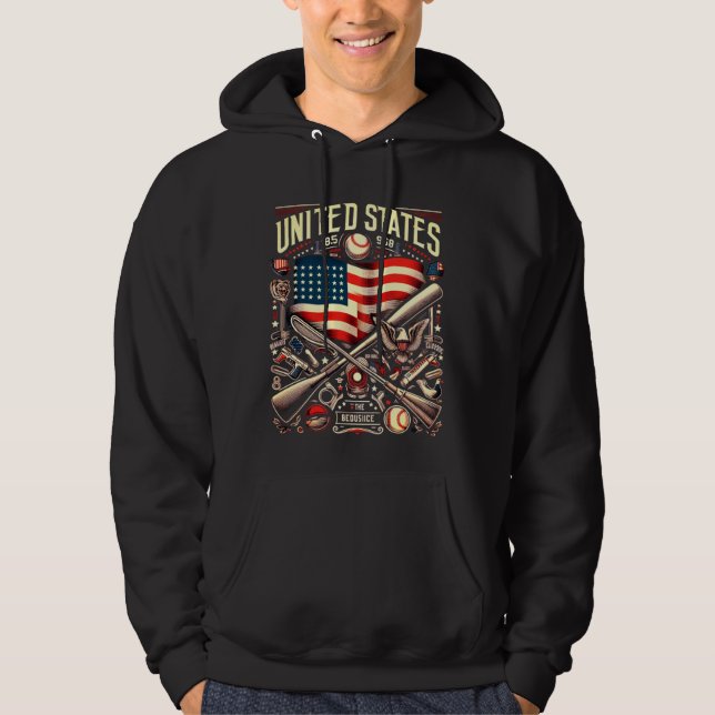 état unis hoodie (Framsida)