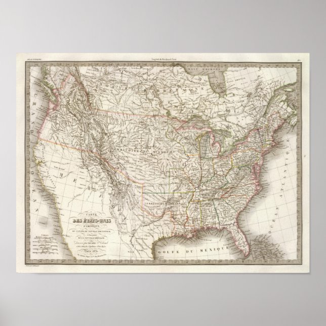 EtatsUnis d'Amerique - Förenta staterna Poster (Framsidan)