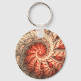 Etcetera Bright Red Abstrakt Spiral Nyckelring