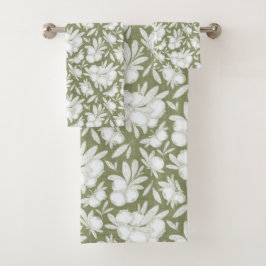 Etched Berry Gren Towel Collection