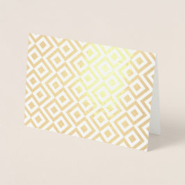 Etched Guld och White Meander Folierat Kort