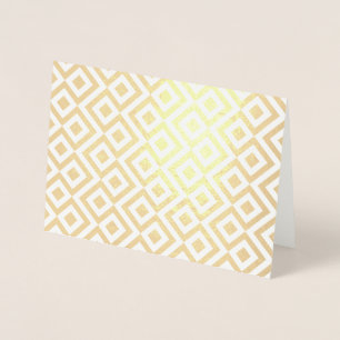 Etched Guld och White Meander Folierat Kort