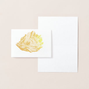 Etched Guld Oyster Seashell Folierat Kort