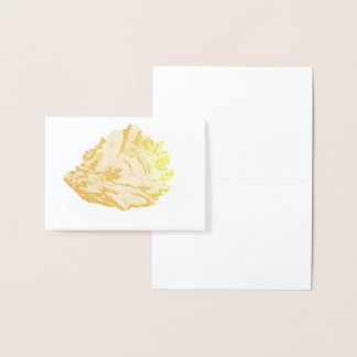 Etched Guld Oyster Seashell Folierat Kort