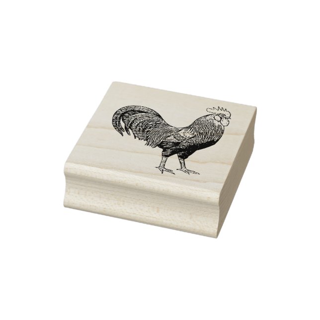 Etched Rooster Stamp for Art and Crafts Stämpel (Stämpel)