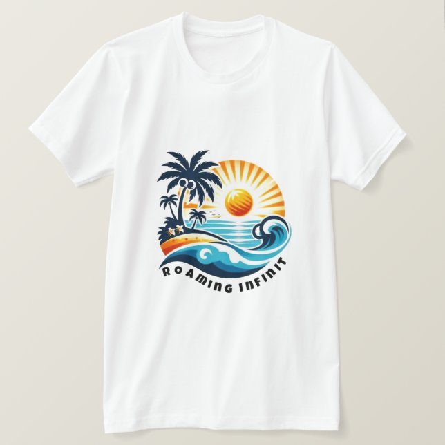 Été Chic | Graphique Vacances Soleil T Shirt (Design framsida)