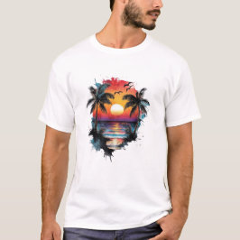 Été Tropical Chic | Graphique Vacances Soleil T Shirt