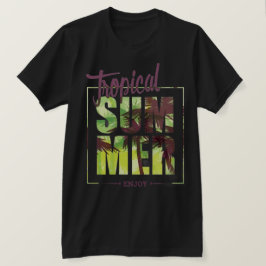 Été Tropical Chic Graphique Vacances Soleil T Shirt